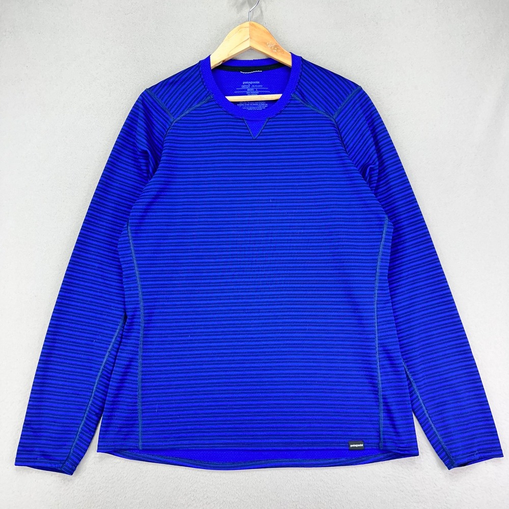 Patagonia Capilene 3 Midweight Baselayer Mens Large Blue Long Sleeve PolarTec‎